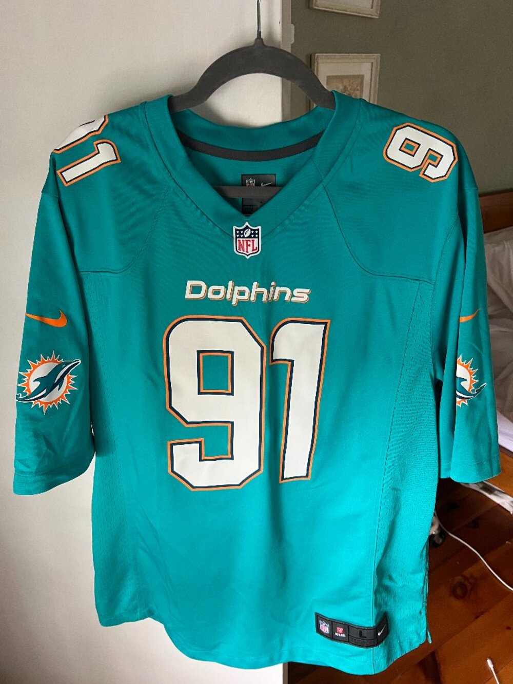 Mens NFL NIKE Cameron Wake Miami Dolphins Jersey Size L